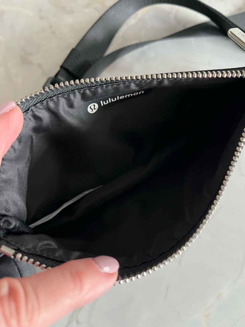 lululemon Black Zip Pouch with Embossed Logo - Picture 7 of 7